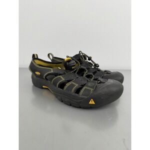 KEEN Newport H2 Sandals Mens 6 Black Yellow Water Sport Fishing Hiking Beach